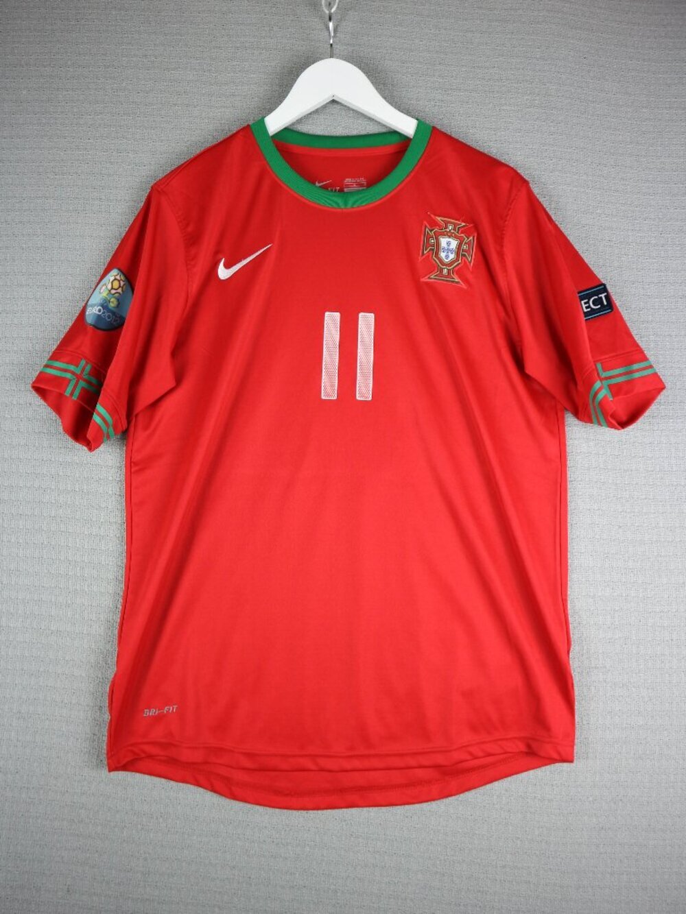 2012/13 Portugal Home Jersey #7 Oliveira XL Nike Soccer Football Large